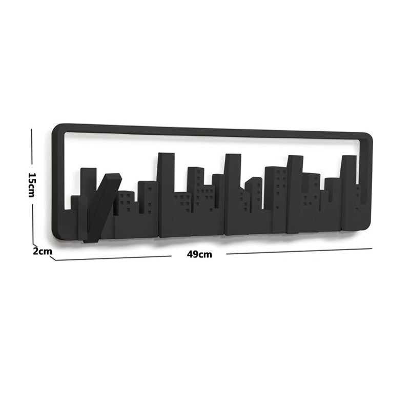 Metropolis Skyline Modern Hook Rack