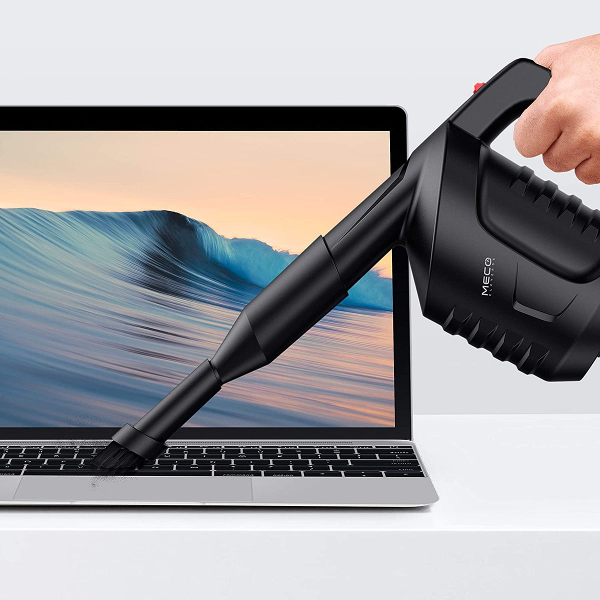 MECO TurboJet 550 Electric Air Duster | High-Pressure 550W Motor, Extra-Long 10ft Cord & 8-Piece Pro Nozzle Kit | Eco-Friendly Compressed Air Alternative for PC, Laptop, & Tower Cleaning